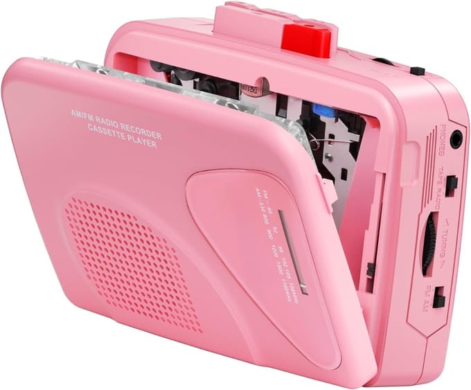 SNJY® Walkman - Casette Speler - Cassette Recorder - Roze