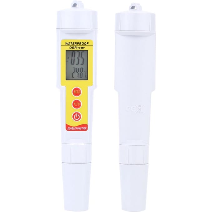 Thermomètre ORP/TEMP de type stylo avec affichage rétroéclairé, potentiel de réduction d'oxydation Portable jaune