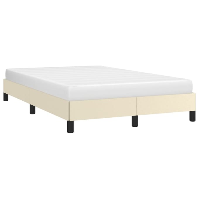vidaXL - Bedframe - kunstleer - crèmekleurig - 120x200 - cm