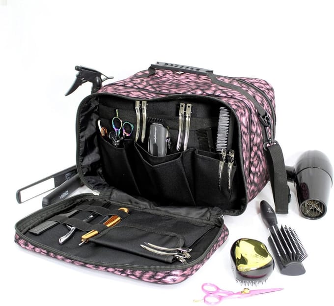 CRLYN® Kapperskoffer - Kapperstas - Visagie - Cosmetica Organizer - Roze
