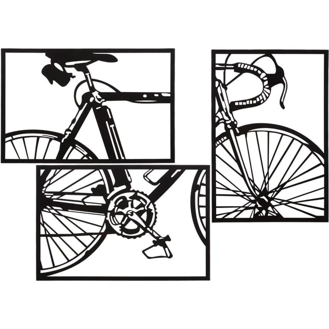 Wandpaneel Bike Set 3 Pcs 40×1,3×60 cm