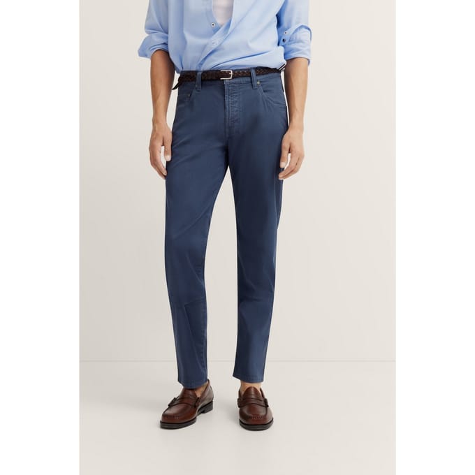 Bugatti Herren 5-pocket broek met stretchfunctie