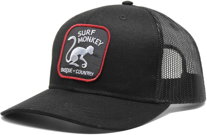 Surf Monkey - Trucker Cap - 6 Panel - One Size - Snapback - Zwart
