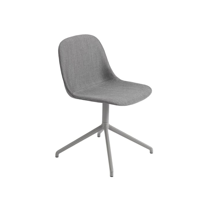 Muuto - Fiber Side stoel - draaivoet - Remix 133 - frame grijs - 4 - 6 Wochen