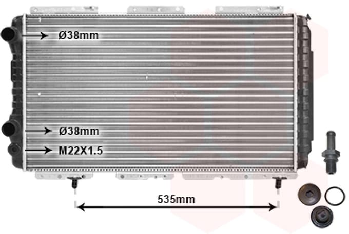 Van Wezel - RADIATOR VOOR CITROEN JUMPER 1994-2002 1307393080