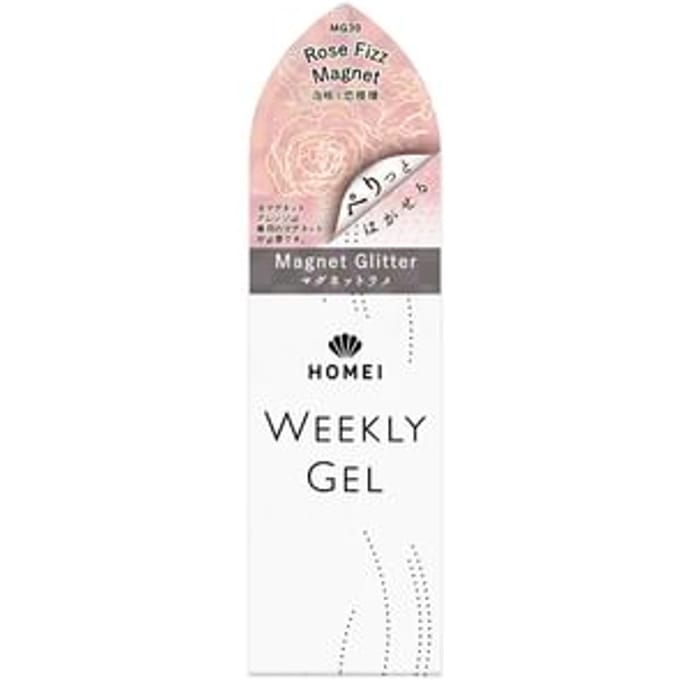 Homei - Weekly Gel Nail Polish Magnet Glitter MG30 Rose Fizz Magnet 10ml
