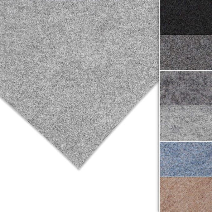 FLOORDIREKT Naaldvilt - Superflex - Lichtgrijs - 200 x 100 cm
