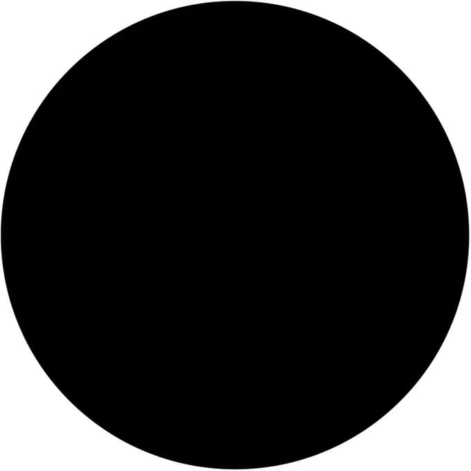 Rond zwart bord | gecoat dibond materiaal | 30 cm