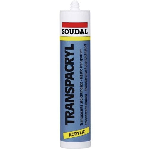 Soudal Transpacryl acrylaatkit - 310 ml koker - transparant - overschilderbaar voor aansluitvoegen