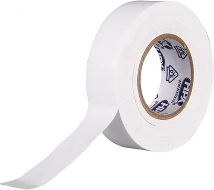 Isolatietape pvc 1 stuk 19mm x 20m wit VDE
