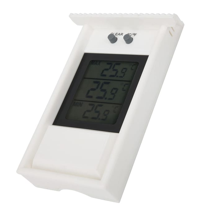 Thermomètre numérique extérieur jardin étanche thermomètre blanc jauge de température avec crochet gray