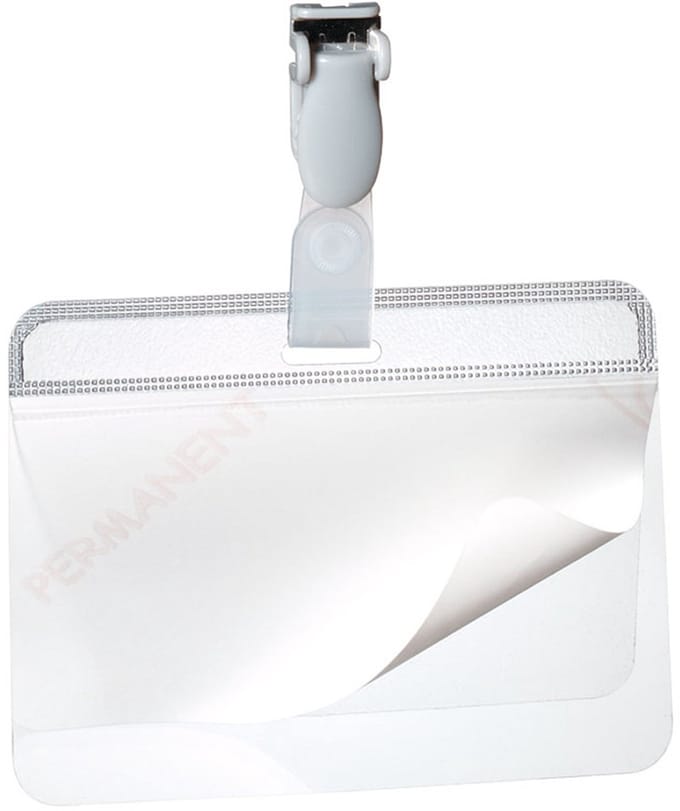 DURABLE lamineer-naambordje, met clip, 90 x 54 m