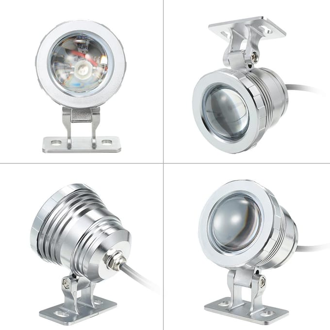 AC85-265V 10W RGB LED onderwaterlicht dompellamp met afstandsbediening 16 kleuren veranderen EU Plug zwart