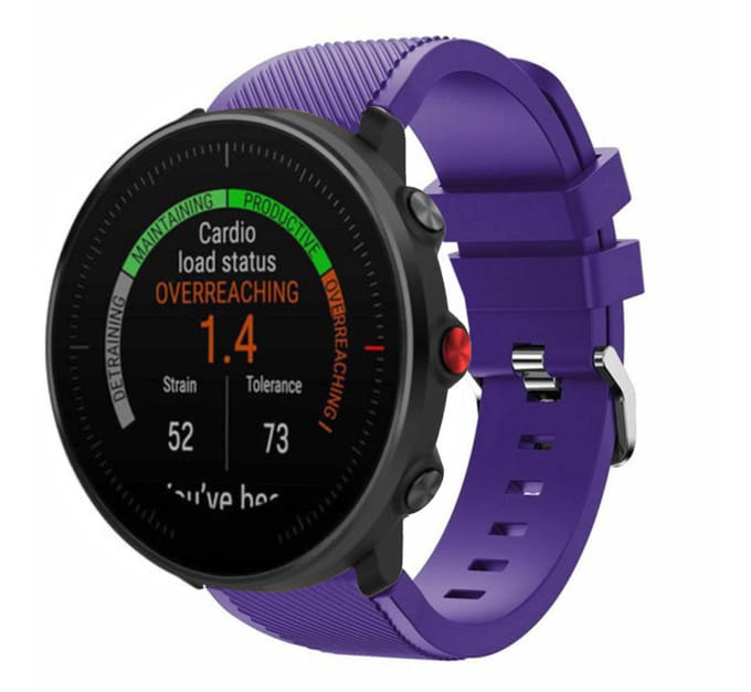 Polar Vantage M twill siliconen band (paars)