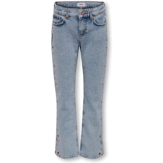 Only Kogbillie str slit embroidery dnm j blue denim