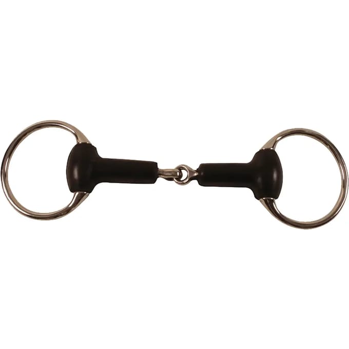 Olijfhouten bitten voor paarden van rubber Umbria Equitazione