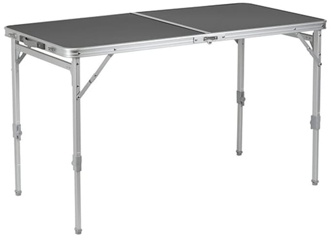 Brunner Flatpack 4 - Campingtafel 120 x 60 x 43/70 cm - Aluminium frame - Verstelbare hoogte - Compact inklapbaar ontwerp