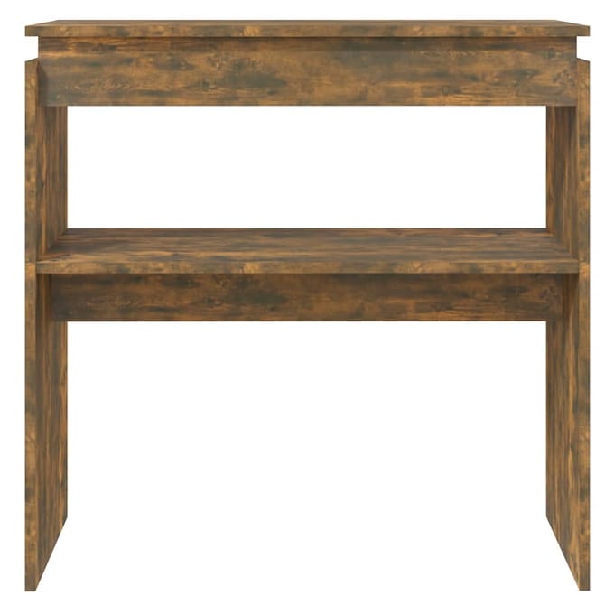 vidaXL - Wandtafel - 80x30x80 - cm - bewerkt - hout - gerookt - eikenkleurig