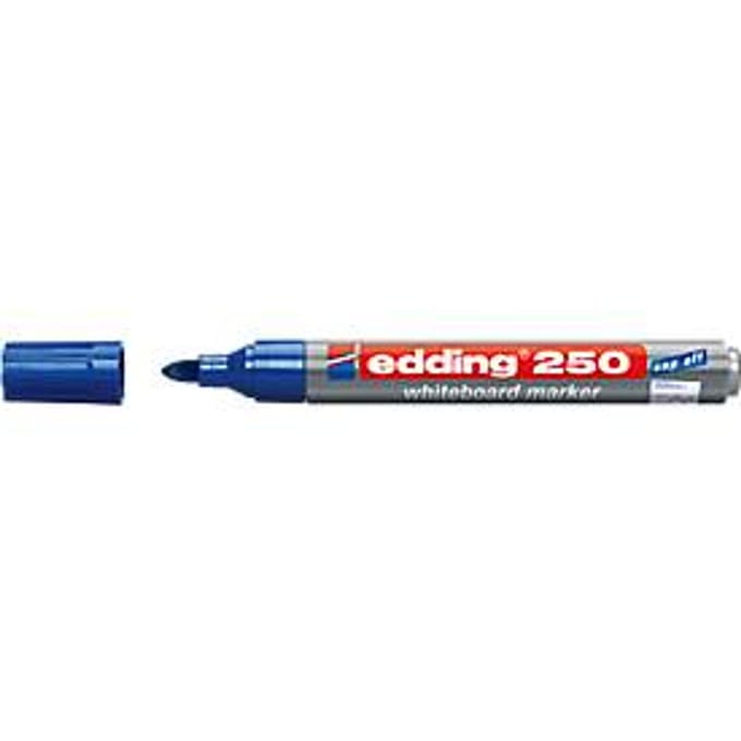 Whiteboardmarker Edding 250 1,5-3mm Rond Blauw Doos � 10 Stuks