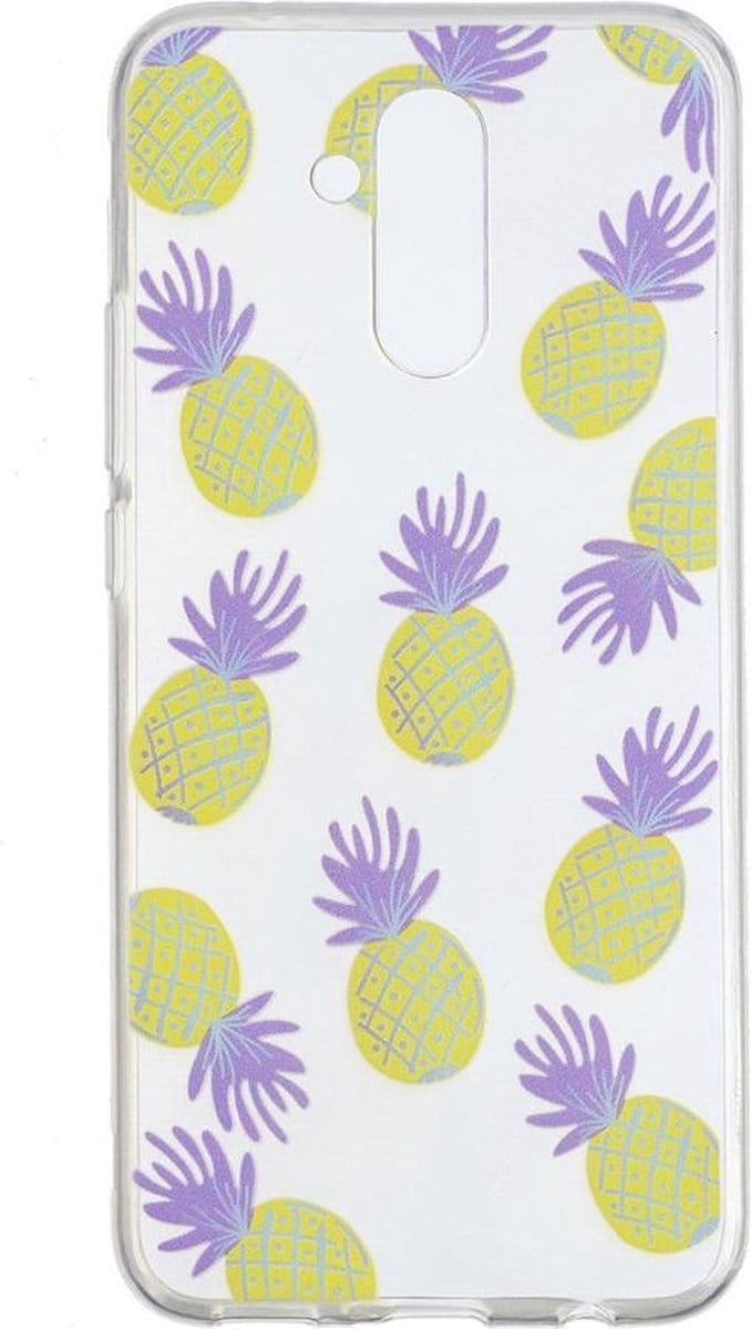 Shop4 - Huawei Mate 20 Lite Hoesje - Zachte Back Case Ananas