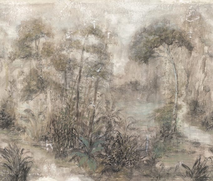 Fotobehang - Bos - Vintage Natuur - Rustgevend & Sfeervol - Vliesbehang