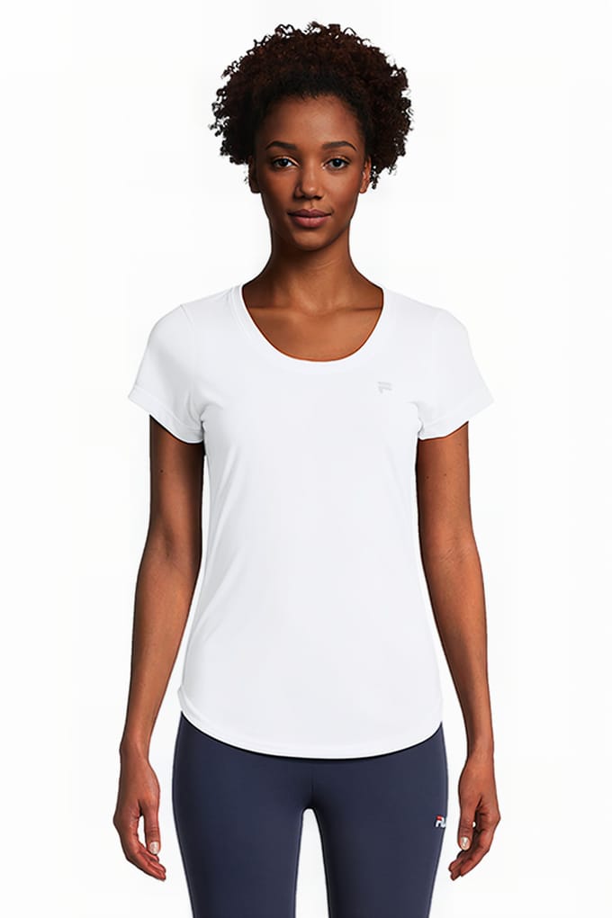 Fila dames T-shirt met korte mouwen Rahden Tee Bright White