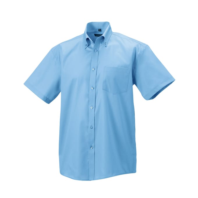 Russell Collection Heren Ultimate Shirt Met Korte Mouwen (Heldere lucht)