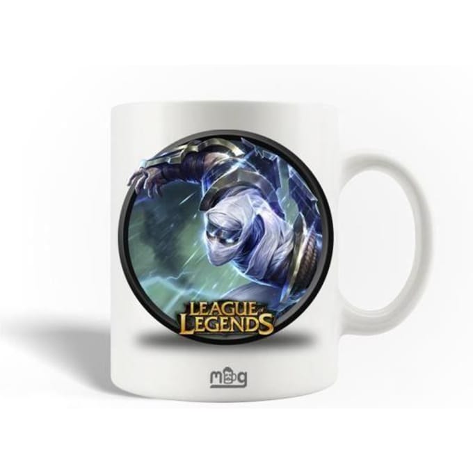 Mug en Céramique - League of Legends - Zed - 30cl - Compatible Lave-Vaisselle - Blanc