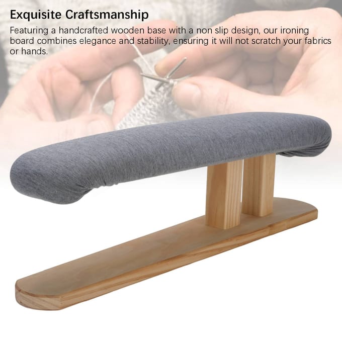 Strijkplank Houten Onderstel Multifunctionele Strijktafel Dek voor Kleermakerij Thuis Wasruimte gray