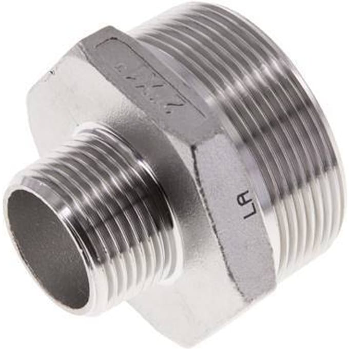 R 2'' x R 1'' RVS Borstnippel 16 Bar - FL2S-M-SH-200R-100R
