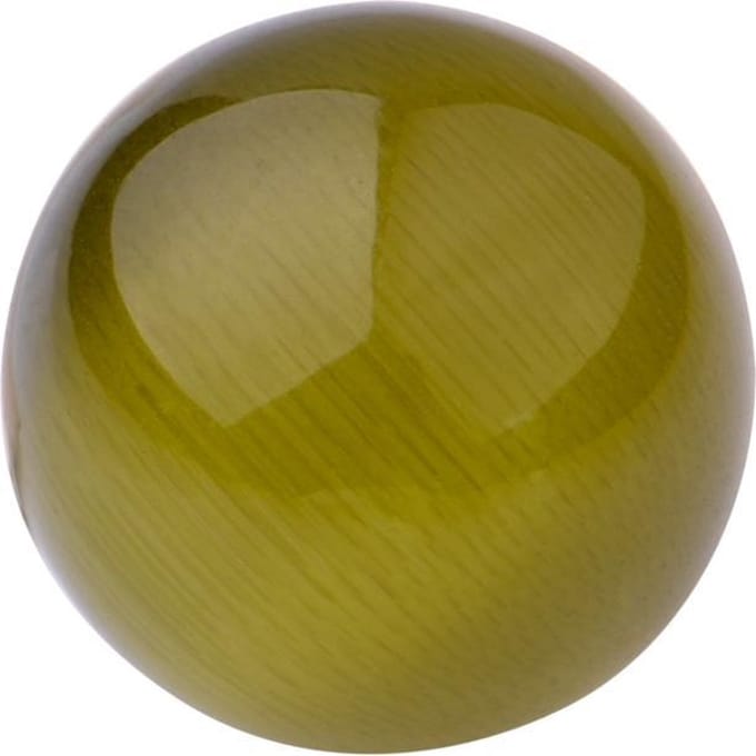 Quiges Verwisselbare Ring Steen Bolletje 10mm - Cateye Olijfgroen - E10RHR018