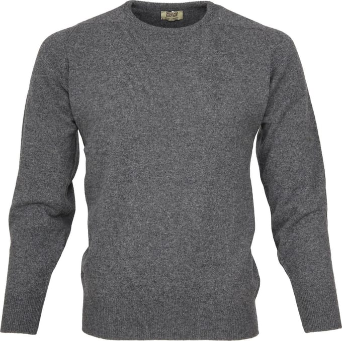 William Lockie O Lamswol Cliff Grijs - Maat XL - Heren - Pullovers
