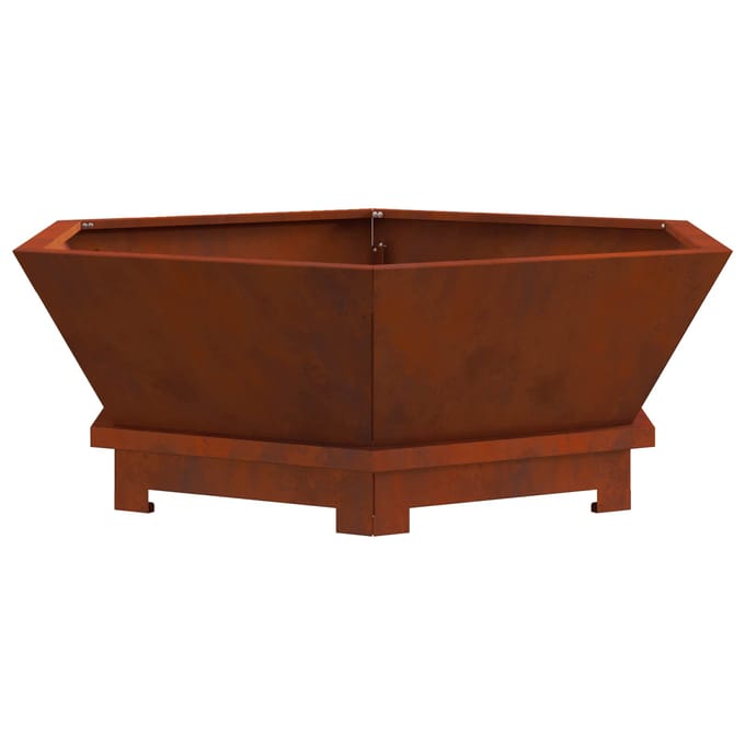 vidaXL - Vuurkom - Roestkleurig - 75 - x - 75 - x - 28 - cm