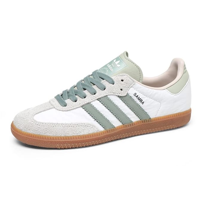 Adidas Samba OG Cloud White Silver Green