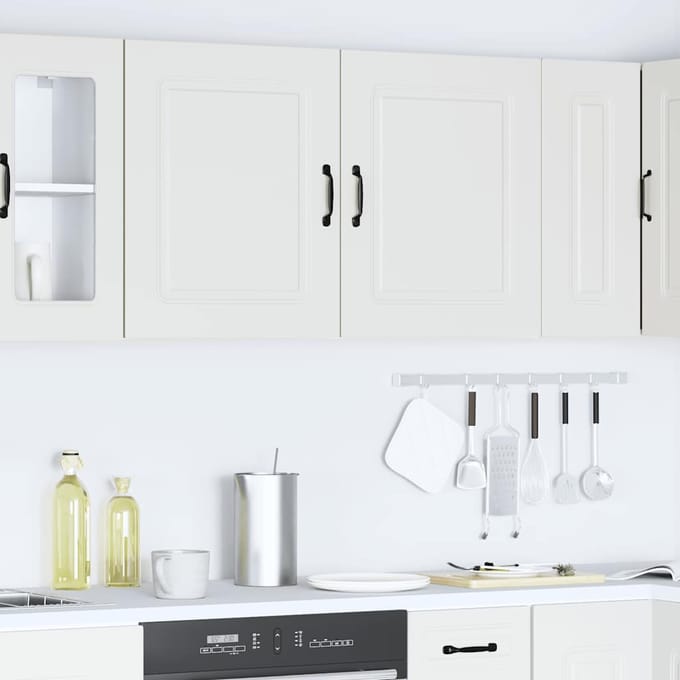 vidaXL - Keukenbovenkasten - 2 - st - Kalmar - bewerkt - hout - wit