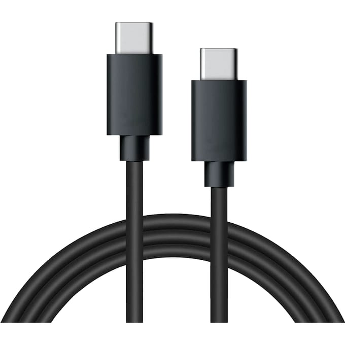 USB-C naar USB-C kabel - 1 meter - Zwart