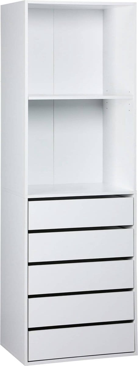 sweeek - Open kledingkast module vakken en 5 lades 60cm - modulo