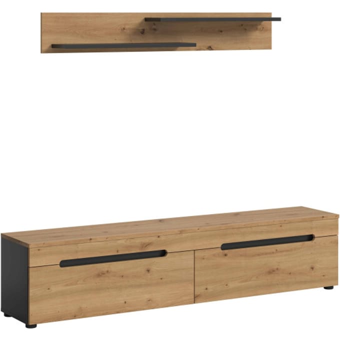 Canu Lowboard + Wallboard staand-hangend Artisan NB Basaltgrijs NB Abs. Artisan NB - 33x170x38cm