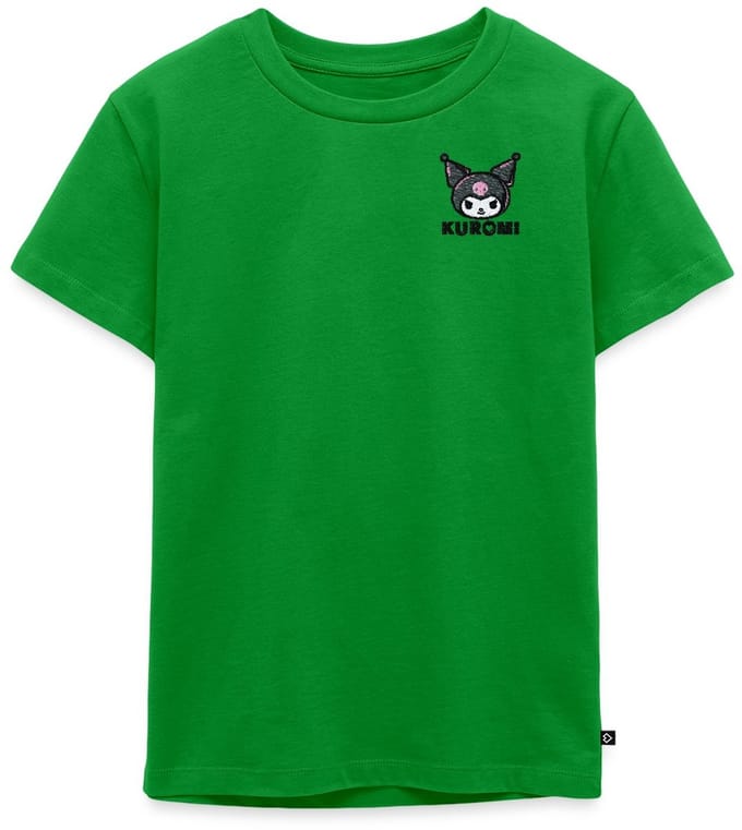 Kuromi Geborduurd Portret Premium T Shirt Kinderen