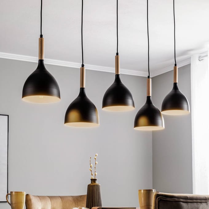 Luminex Noak Wood Hanglamp - 5xE27 - Modern & Loft