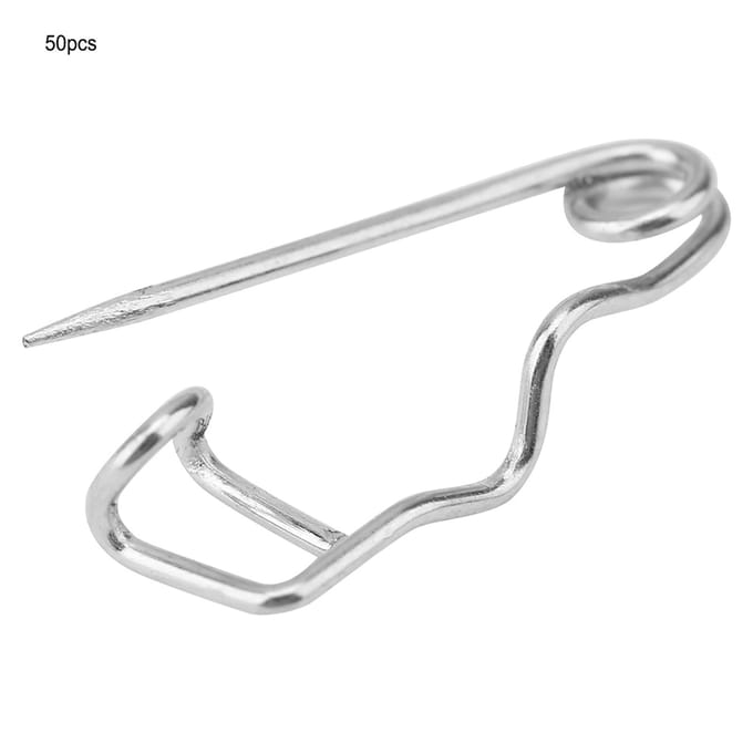 Lot de 50 aiguilles de sécurité en métal pour broche, fermoir, outil de couture (22mm) white