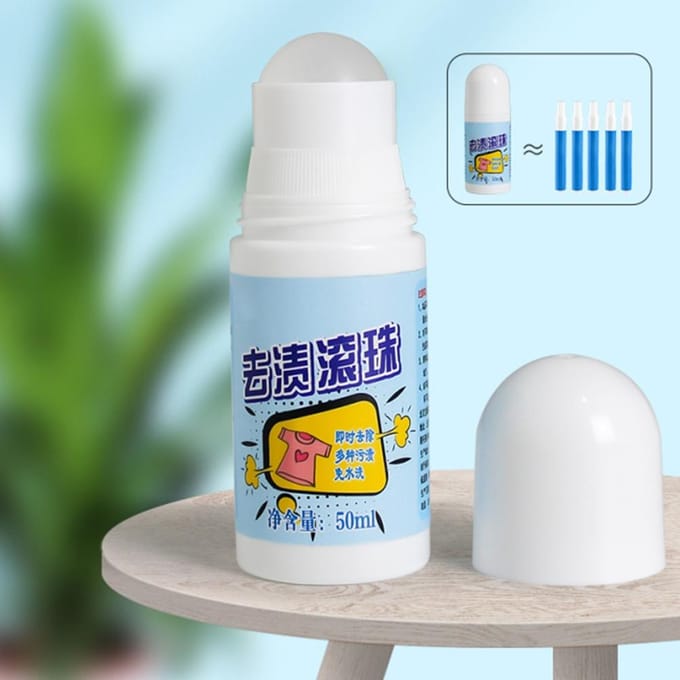 Draagbare vlekverwijderaar Roller Ball Cleaner Kledingvlekverwijderaar Verwijdert effectief alle soorten white