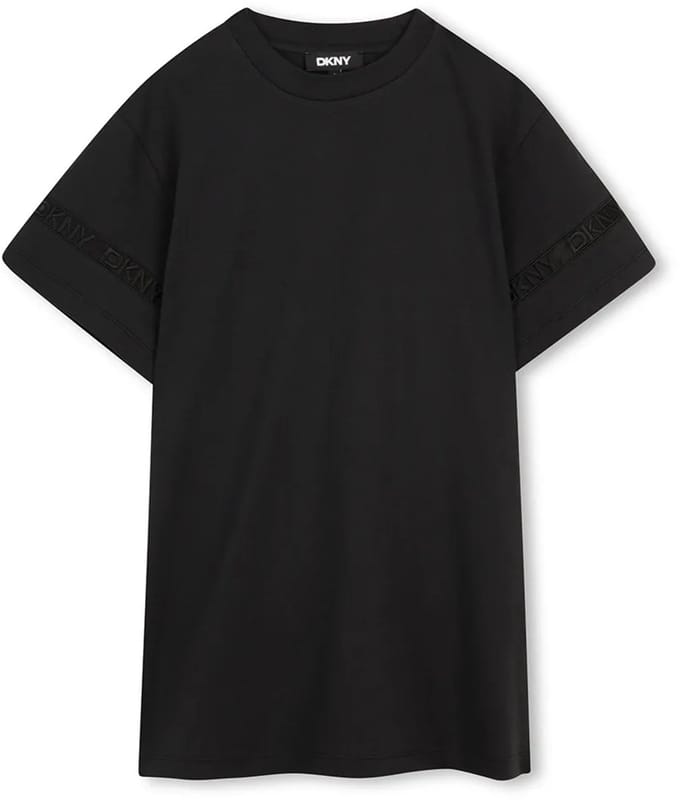 Dkny D62600 Korte Mouw Jurk Zwart 8 Years Meisje