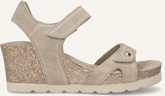 Panama Jack Vila Sandalen - Met Sleehak - Dames - Beige - Maat 41