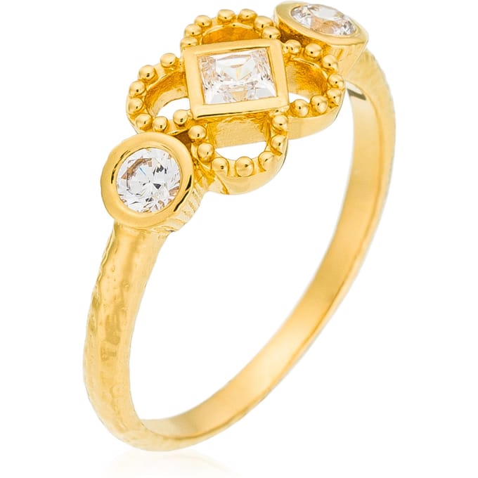Orphelia Dames 925 Sterling Zilveren Ring - Goud ZR-6032/2