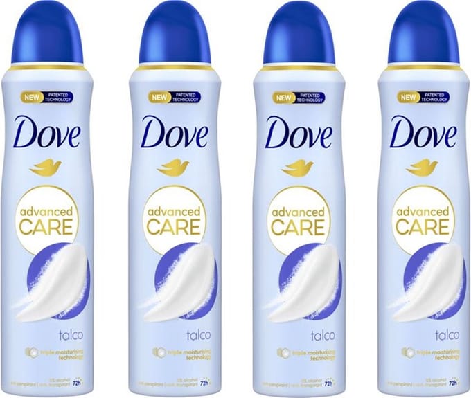 Dove Deo Spray Talco - 4 x 150 ml