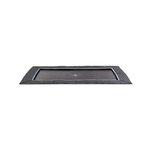 EXIT Dynamic Sporttrampoline 275x458cm - Groundlevel - groundlevel Trampoline - Rechthoekig - Voor Kinderen - Zwart