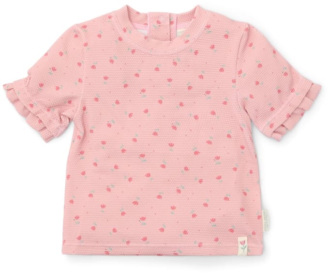 Zwemshirt korte mouw - Lichtroze - Sunny Flowers-62/68