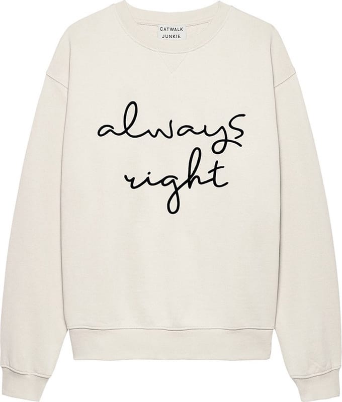 Catwalk Junkie dames O-hals sweater graphic always right wit