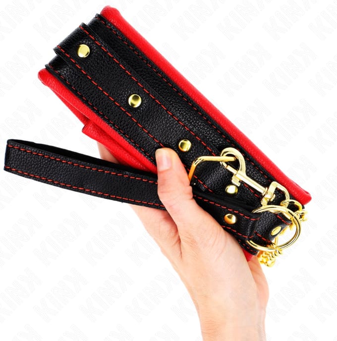KINK - NECKLACE WITH SPONGE IMITATION LEATHER STRAP MODEL 2 ADJUSTABLE 37-54 CM X 3 CM